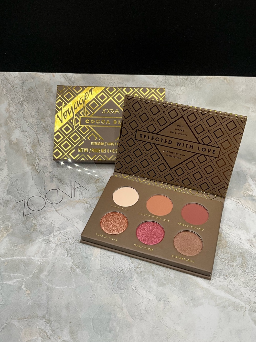 ZOEVA Cocoa Blend Eyeshadow Palette — Warm Neutral Browns & Rose